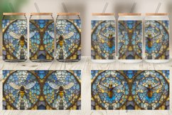 Stained Glass Bee Glass Can Wraps Product Image 3