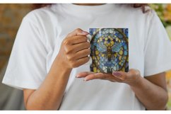 Stained Glass Bee | Mug sublimation design Product Image 2