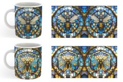 Stained Glass Bee | Mug sublimation design Product Image 3