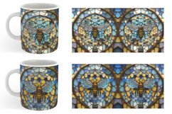 Stained Glass Bee | Mug sublimation design Product Image 4