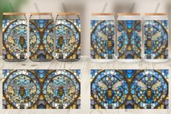 Stained Glass Bee Glass Can Wraps Product Image 6