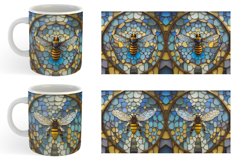 Stained Glass Bee | Mug sublimation design Product Image 6