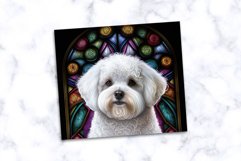 Stained Glass Bichon Frise Dog 20 oz Skinny Tumbler Wrap Product Image 3