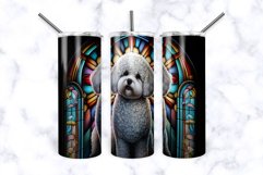 Stained Glass Bichon Frise Dog 20 oz Skinny Tumbler Wrap Product Image 2