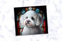 Stained Glass Bichon Frise Dog 20 oz Skinny Tumbler Wrap Product Image 3