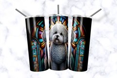 Stained Glass Bichon Frise Dog 20 oz Skinny Tumbler Wrap Product Image 1