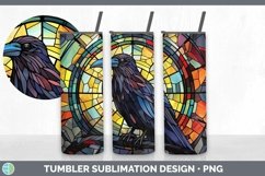 GorgeousStained Glass Bird Tumbler design.