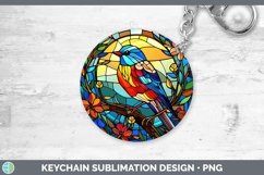 GorgeousStained Glass Bird Keychain design.