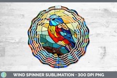 GorgeousStained Glass Bird Wind Spinner design.
