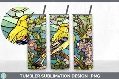 GorgeousStained Glass Bird Tumbler design.