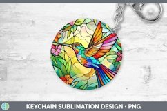GorgeousStained Glass Bird Keychain design.