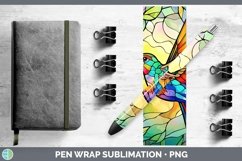 GorgeousStained Glass Bird Pen Wrap design.