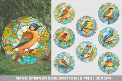 Stained Glass bird Wind Spinner | Sublimation Spinner Product Image 1