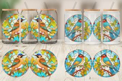 Stained Glass Bird Illustration Glass Can Wraps Product Image 5