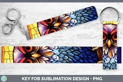 GorgeousStained Glass Bird Key Fob design.