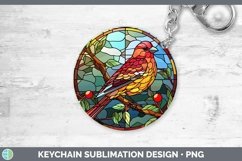 GorgeousStained Glass Bird Keychain design.