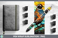 GorgeousStained Glass Bird Pen Wrap design.