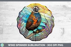 GorgeousStained Glass Bird Wind Spinner design.