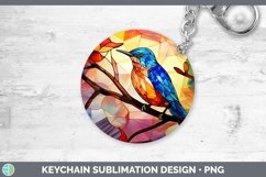 GorgeousStained Glass Bird Keychain design.