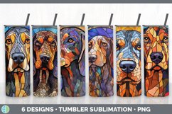 Bundle of six Painted Glass Bluetick Coonhounds Tumbler designs.