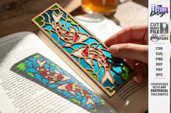 Stained Glass Bookmark Laser Cut | Faux Stained Glass Window Product Image 1