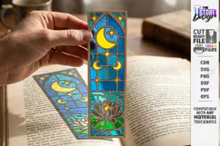 Stained Glass Bookmark Laser Cut | Faux Stained Glass Window Product Image 1