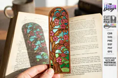 Stained Glass Bookmark Laser Cut | Faux Stained Glass Window Product Image 1