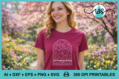 Stained Glass Floral Easter Bunny SVG &amp; Printable Product Image 3