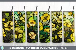 Bundle of six Watercolor Buttercups Tumbler designs.