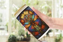 Stained Glass Butterfly Glass Can Wraps Product Image 2