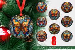 Christmas Ornaments Stained Glass Butterfly Product Image 1