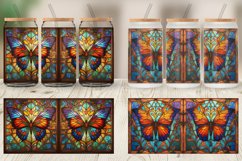 Stained Glass Butterfly Glass Can Wraps Product Image 3