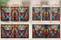 Stained Glass Butterfly Glass Can Wraps Product Image 4