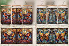 Stained Glass Butterfly Glass Can Wraps Product Image 6