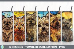 Bundle of six Painted Glass Cairn Terriers Tumbler designs.