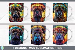 Bundle of six Painted Glass Cane Corsos Mug Wrap designs.