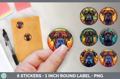 Bundle of six Painted Glass Cane Corsos Stickers designs.