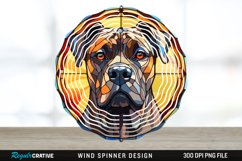 Stained Glass Cane Corso Dog Wind Spinner Sublimation PNG Product Image 1