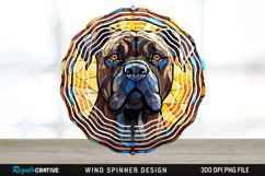Stained Glass Cane Corso Dog Wind Spinner Sublimation PNG Product Image 1
