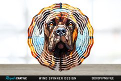 Stained Glass Cane Corso Dog Wind Spinner Sublimation PNG Product Image 1
