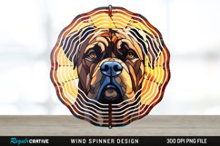 Stained Glass Cane Corso Dog Wind Spinner Sublimation PNG Product Image 1