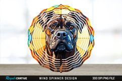 Stained Glass Cane Corso Dog Wind Spinner Sublimation PNG Product Image 1