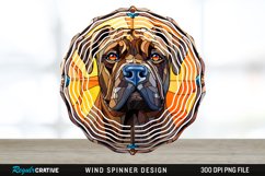Stained Glass Cane Corso Dog Wind Spinner Sublimation PNG Product Image 1