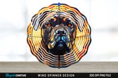 Stained Glass Cane Corso Dog Wind Spinner Sublimation PNG Product Image 1