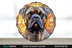 Stained Glass Cane Corso Dog Wind Spinner Sublimation PNG Product Image 1