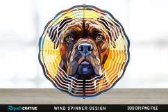 Stained Glass Cane Corso Dog Wind Spinner Sublimation PNG Product Image 1