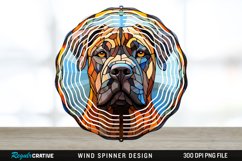 Stained Glass Cane Corso Dog Wind Spinner Sublimation PNG Product Image 1