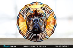 Stained Glass Cane Corso Dog Wind Spinner Sublimation PNG Product Image 1