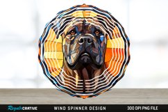 Stained Glass Cane Corso Dog Wind Spinner Sublimation PNG Product Image 1