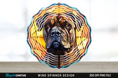 Stained Glass Cane Corso Dog Wind Spinner Sublimation PNG Product Image 1